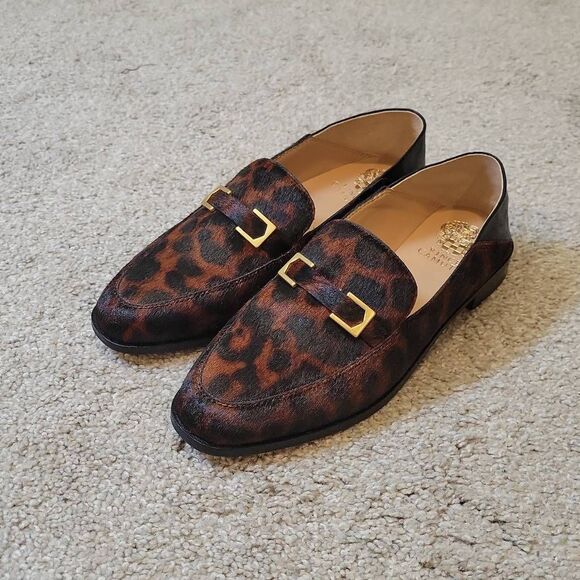 Vince Camuto Shoes - Vince Camuto Cakella Loafers Women's 8.5 Brown Leopard Cow Hair